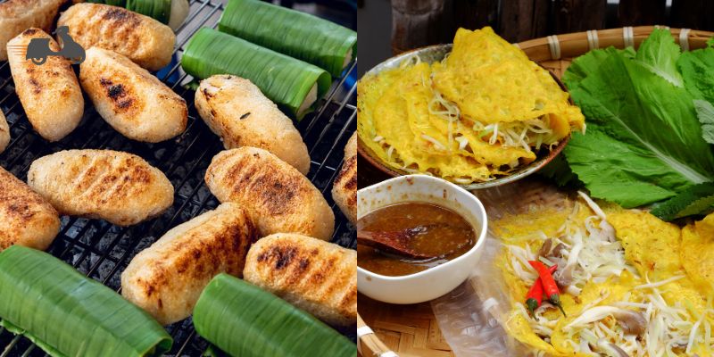 Bánh chuối dẻo thơm và bánh xèo miền Tây giòn rụm