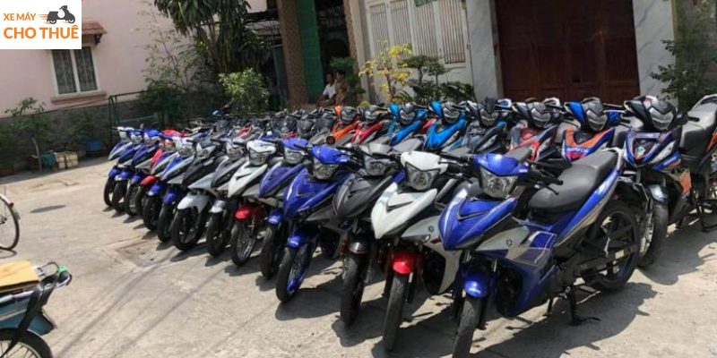 Chị Oanh kinh doanh dịch vụ cho thuê xe máy dành cho khách tham quan